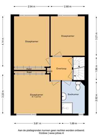 Floorplan - Jan Zwartplantsoen 6, 3752 VG Bunschoten-Spakenburg